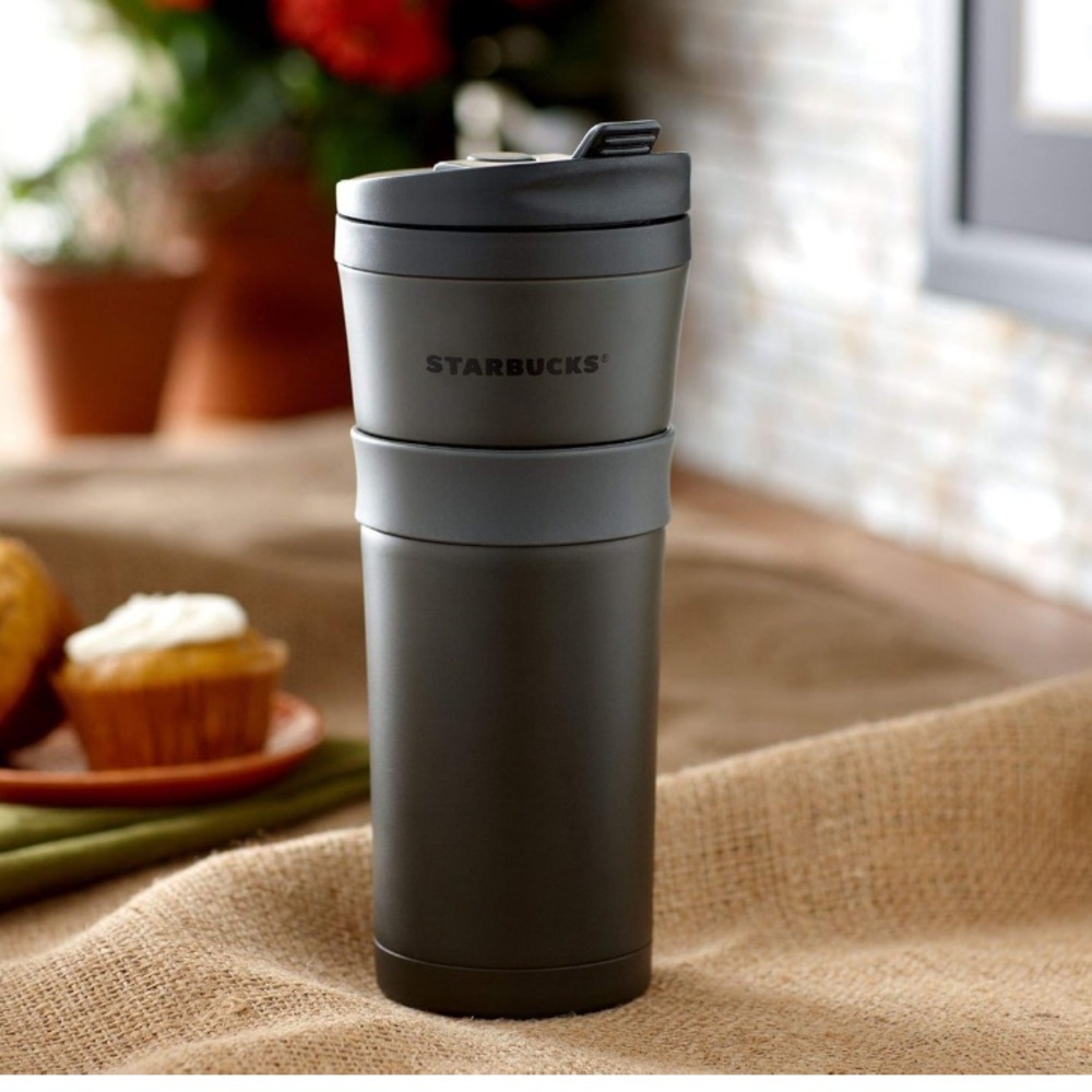 Starbucks® Stainless Steel Tumbler – Matte Black, 16 fl oz